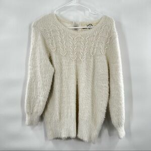 Rosie Niem white extra soft long sleeve sweater top S